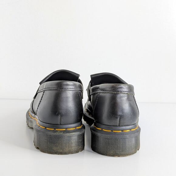 Doc Martens Loafers Adrian 26234021 7 Black Leopard GUC Tassel Shoes Academia - Picture 6 of 14